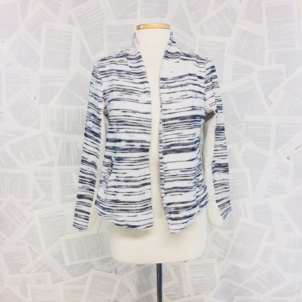 Lou & Grey Open Woven Sweater Cardigan Size Small